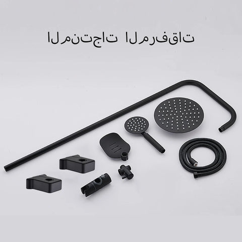 Split Rain Shower Column Set 304 Stainless Steel Shower Head Bathroom Water Connector Showers System Accessories Bathtub Faucet