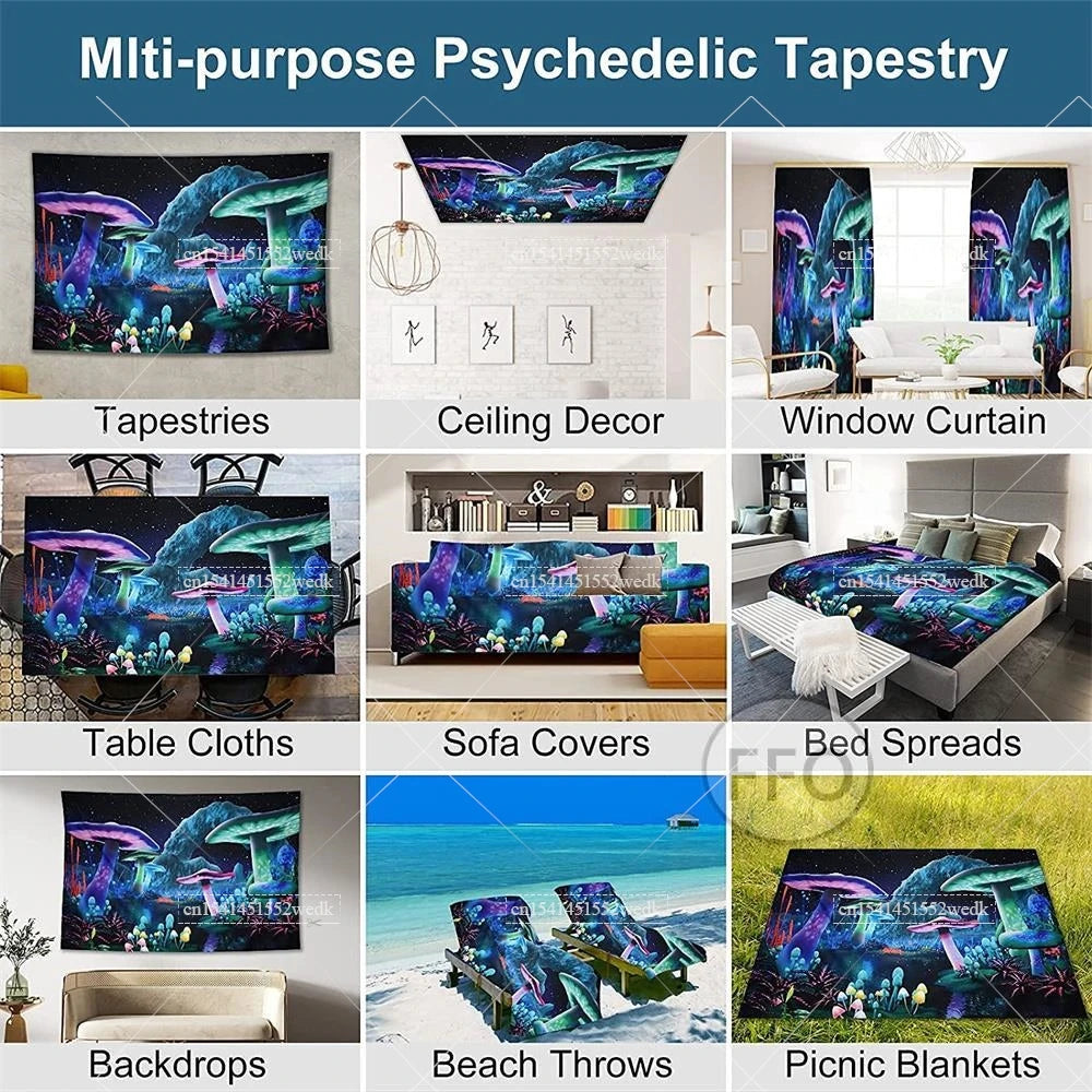 Custom Tapestry Wall Hanging Room Decor Aesthetic Personalized Tapestry Boho Hippie DIY Tapestries Party Backdrop Home Decor