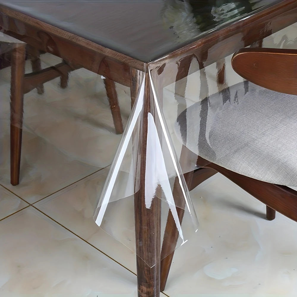 Transparent Table Mat / Tablecloth, Waterproof Table Cover Mat, Oil-proof Table Mat High-temperature Resistant Kitchen Table Mat