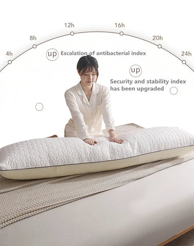 Nordic Luxury Cotton Pillow 48x180CM Bedroom Tatami Bed Sofa Protection Cervical Vertebra Sleeping Soft Double Long Pillow