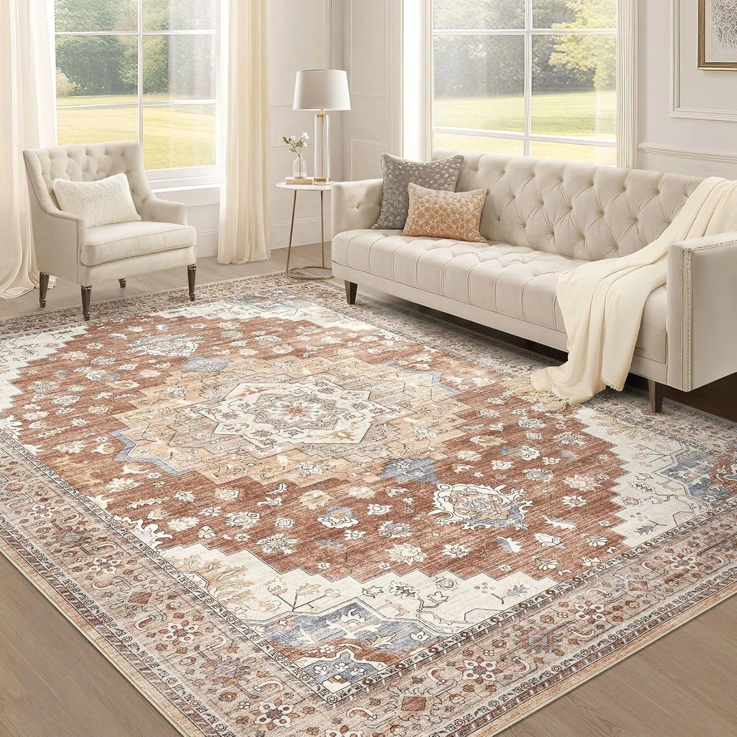 VIKAMA Luxury Persian Rugs Bohemian Ethnic Style Living Room Paving Bedroom Floor Mats Also Super Suitable For Home Decoration