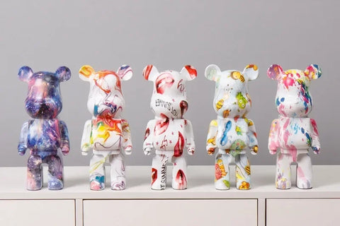 28cm Aesthetic Bear Figure Ceramics Saving Pot Statue Violent Bear Figurine Sculpture Luxury Livingroom Decoration Home Ornament