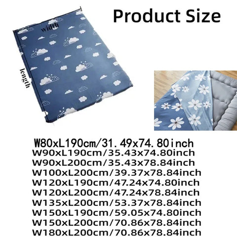 360° Fully Enclosed Mattress Protector Cover withZipper Polyester Student Dormitory Single MattressCover Floor Cushion Protector