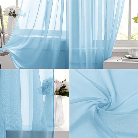Blue Tulle Curtains DIY Red Fish Hanging Pendant Curtains Decoration Livingroom Partition Curtains Window Curtains for Bedroom