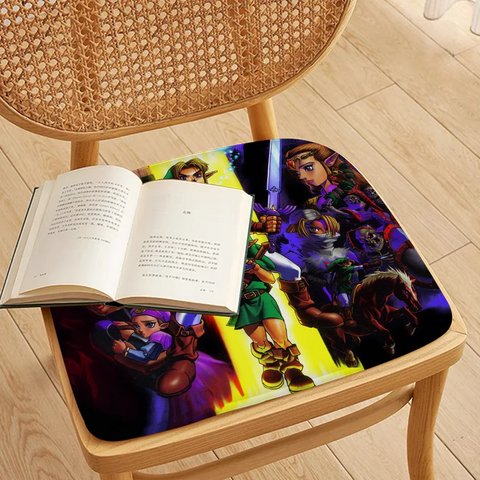 Anime Z-Zeldaes Round Seat Cushion Office Dining Stool Pad Sponge Sofa Mat Non-Slip Chair Cushions