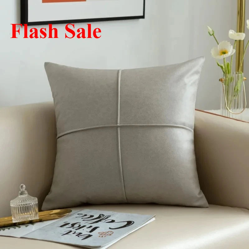 light simulation leather thickened technology cloth waterproof throw pillow living room sofa cushion rectangular pillow