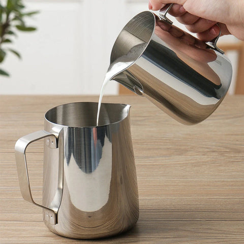 100/150/350/600ml Coffee Milk Frothing Jug Latte Art Milk Frother Pitcher Stainless Steel Measurement Jug Pot Coffee Accessorie