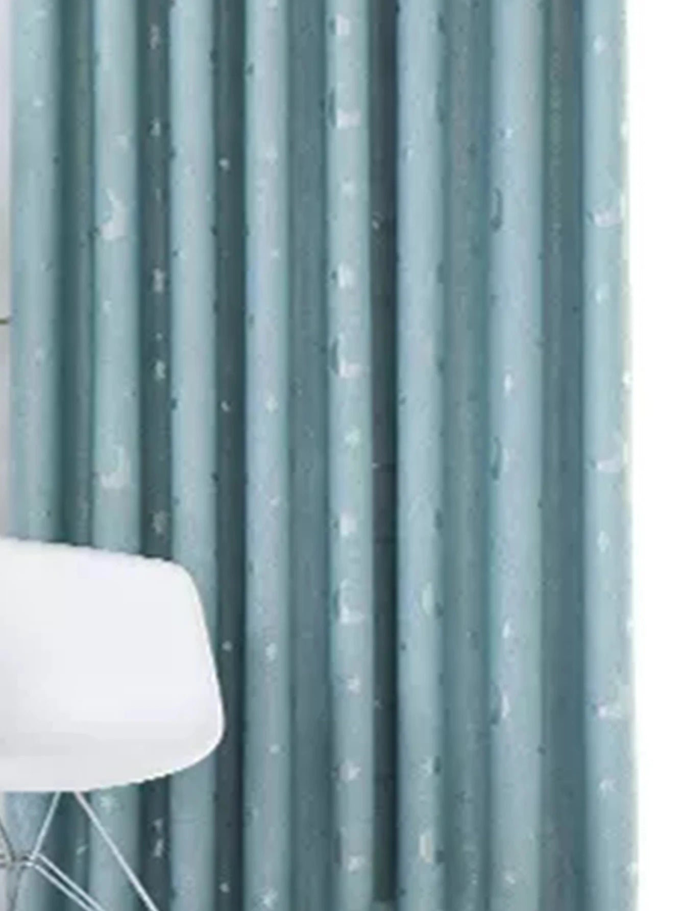 Children's Room Bedroom Star Shading Modern Minimalist Blue Curtains
