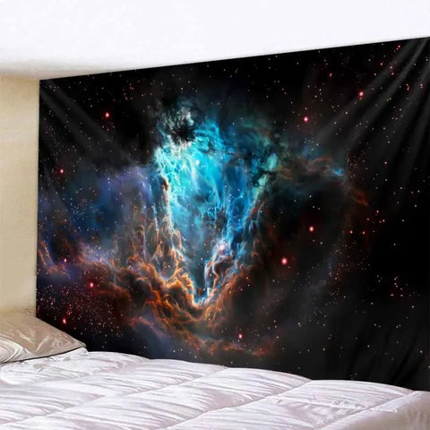 Galaxy Tapestry Soft Microfiber Material Vibrant Planets & Stars Wall Decor Perfect for Space Lovers Unique Cosmic Design