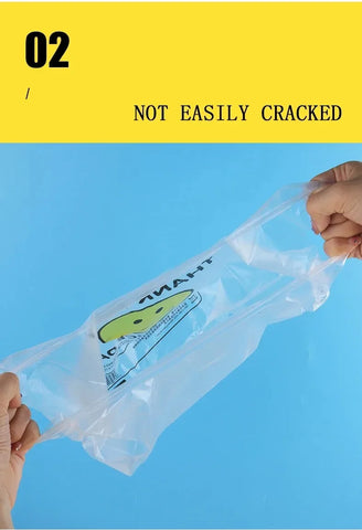 50 Pcs Plastic Bag 3 Sizes Food Storage Bags with Handle supermarket Grocery Shopping Useful Shopping Bag Kitchen Storage Basket