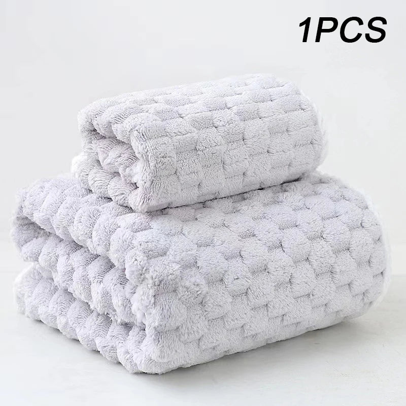 Thickening High quality bamboo charcoal coral velvet fiber bath towel Super Absorbent And Quick Drying Bath Towel Bathroom Use