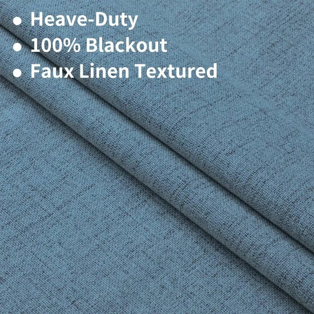 350m Height Solid Color Living Room Curtains 100% Blackout For Faux Linen Bedroom High Ceiling Window Curtain