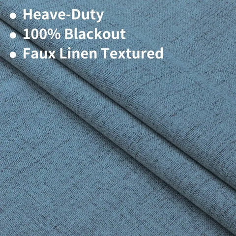 350m Height Solid Color Living Room Curtains 100% Blackout For Faux Linen Bedroom High Ceiling Window Curtain
