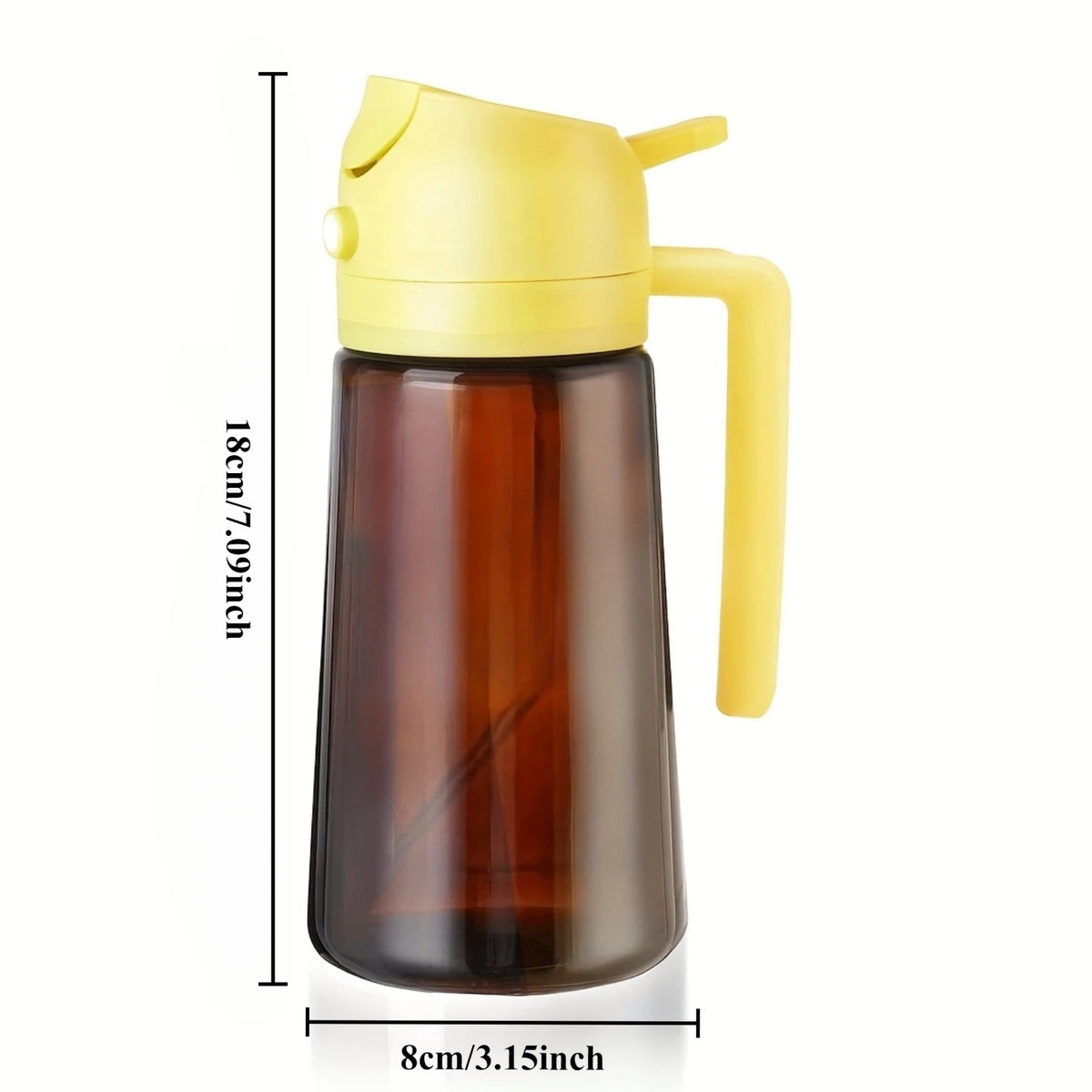 16oz/470ML Light Blocking Brown Oil Sprayer for Cooking 2 in 1 Olive Oil Dispenser Bottle for Kitchen Oil Bottle Seasoning Tools