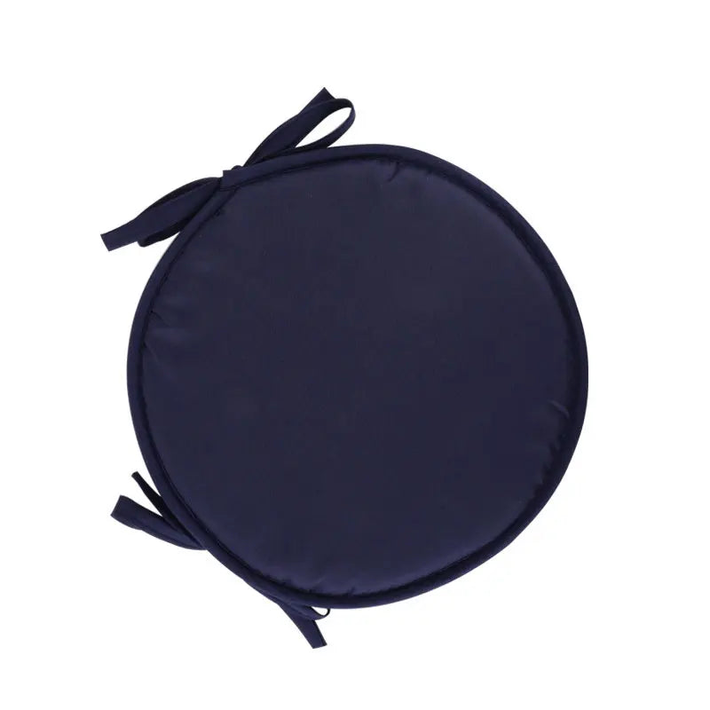 30/38cm Solid Color Round Garden Chair Pads Removable Tie-on Seat Cushion for Outdoor Bistro Stool Patio Home Dining