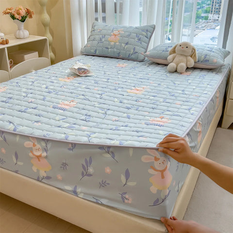 1pc Thicken Bed Cover Printed Bedspread Adulst Kids Room Bed Linen Skin-friendly Mattress Protector 침대커버 (No Pillowcase)