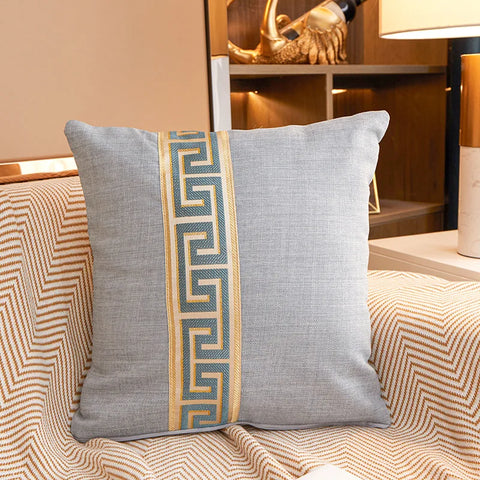 Cotton Linen Cushion Cover for Home Office Coffee Sofa Chair Decoration Nordic Style Geometry Christmas Pillow Covers 45x45cm