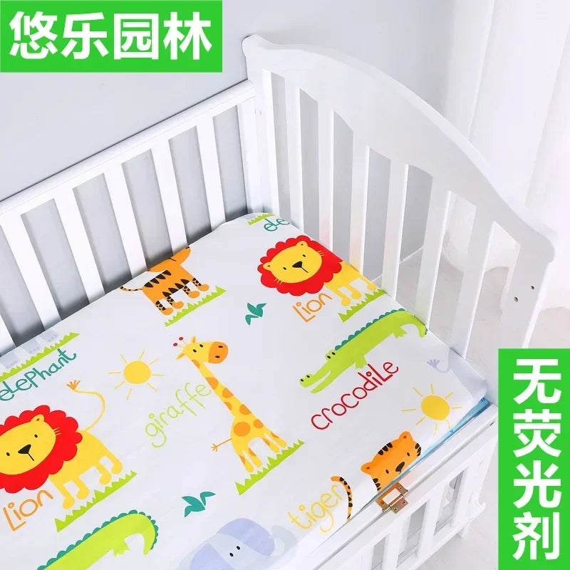 51x28inch(130x70 cm) Newborn Baby Fitted Crib Sheets Cartoon Print Bed Sheet Baby Bed Mattress Covers for Unisex Baby Boys Girls