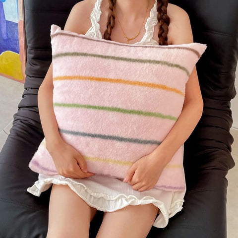 2025 class A sheep wool throw pillow cartoon small fresh throw pillow living room bedroom pillow 45x45cm