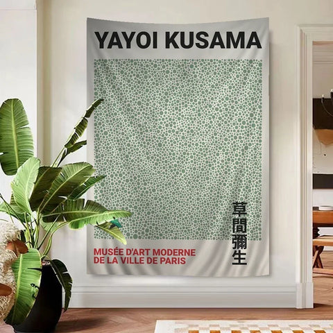 Abstract Yayoi Kusama Anime Tapestry Hanging Tarot Hippie Wall Rugs Dorm Home Decor