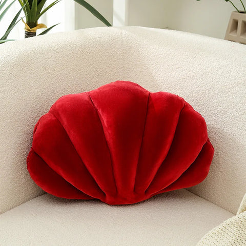 Inyahome Cute 3D Seashell Decorative Pillow Ocean Series Cushion for Bedroom Living Kids Room Gifts Pillow Christmas Party Decor