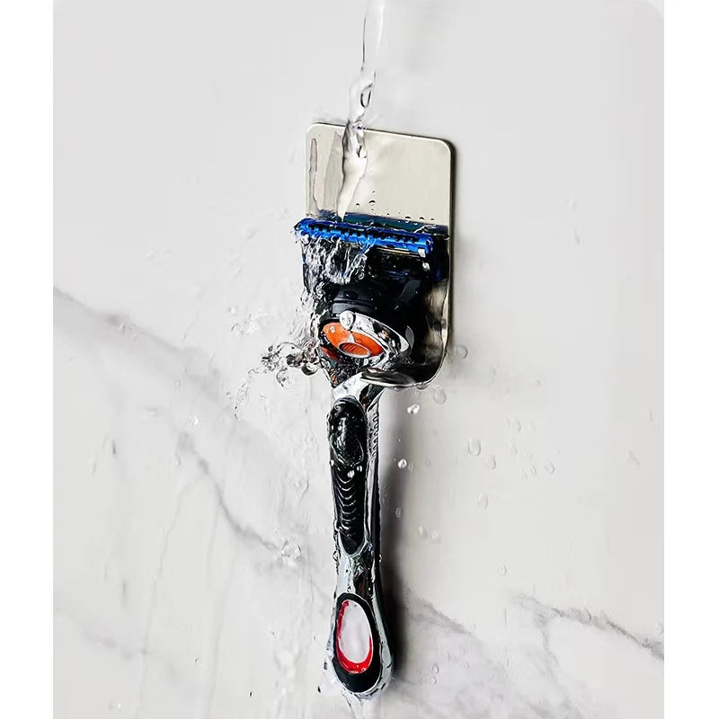 Bathroom Stainless Steel Razor Holder Storage Hook Wall  Men Shaving Shaver Shelf Punch Free Razor RackBathroom Accessories