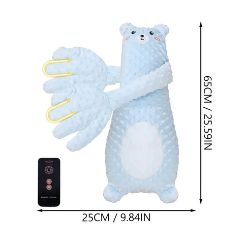 Adjustable Automatic Baby Patting Sleep Pillow Startle Prevention Soothing Palms for 0-3 Toddler Remote Control Baby Sleep Aid