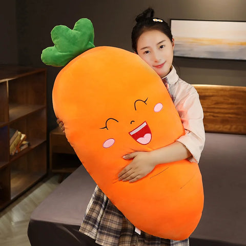 30/50cm Soft Cartoon Eggplant Corn Chili Carrot Plush Toys Stuffed Cushion Pillow Creative Plush Toy Doll