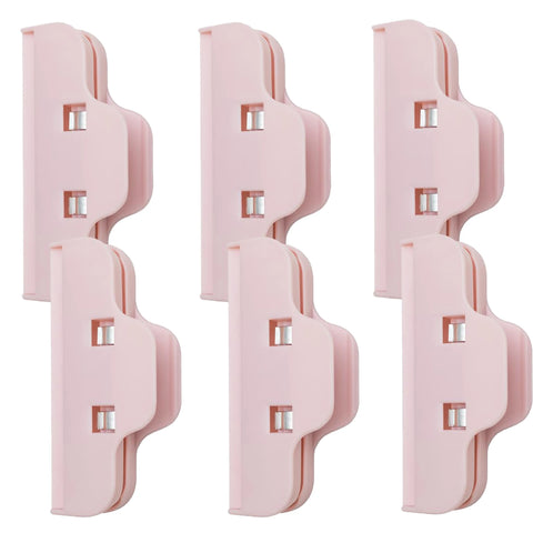 6pcs Edge Food Storage Clip Reusable Bag Clips For Food Sealer Clamps Snack Storage Large Chip Clip Kitchen