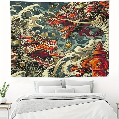 1pc soft peach light beige tapestry, polyester fabric, machine washable, suitable for living room, bedroom and dorm decoration
