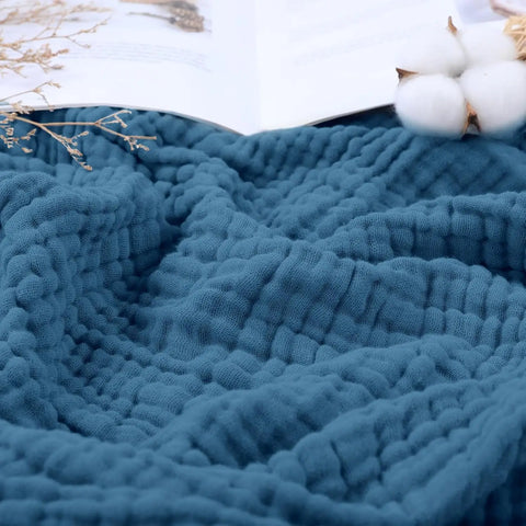 Battilo 100% Cotton Muslin Throw Blanket for Sofa 6 Layer Breathable Lightweight Boho Throws for Couch Bed Large Summer Blankets