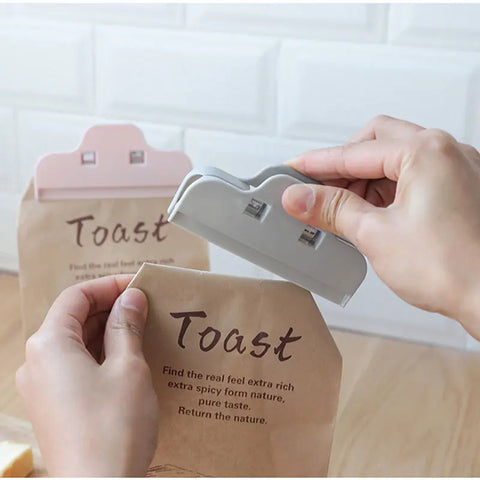 6pcs Edge Food Storage Clip Reusable Bag Clips For Food Sealer Clamps Snack Storage Large Chip Clip Kitchen