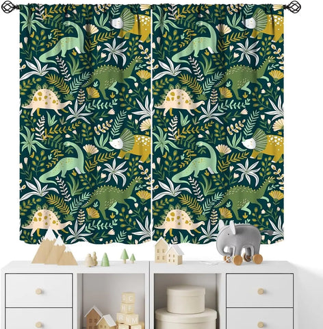 Kids Sea Animal Curtains Boys Girls Bedroom Nursery Decor Funny Turtle Whale Ocean Colorful Art Printed Blackout Window Drapes