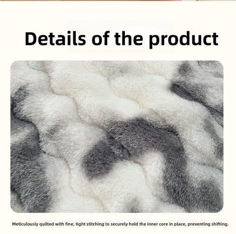 Thiened Rabbit Fur Warm Mattr Winter Home Use Milk Velvet Soft Pad Coral Velvet Bed Protector Tee Piece Set