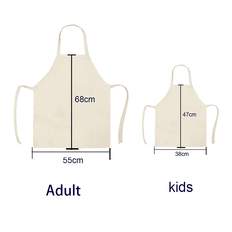 1Pcs Men Women Dog Printed Sleeveless Kitchen Hogar Pinafore Home Cleaning Tools 2 Size 68x55cm/47x38cm Aprons Tablier Cuisine