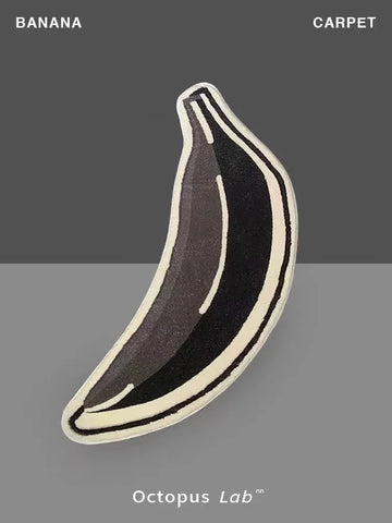 VIKAMA Cartoon Banana Carpet Bedroom Bedside Foot Mat Living Room Sofa Anti-Slip Floor Mat Balcony Mat Home Decoration