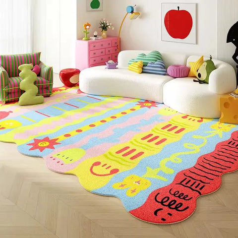 Living Room Carpet Bedroom Bedside Colorful Cloud Shaped Irregular Floor Mat Cloakroom Leisure Area Coffee Table Rug 러그 Tapis