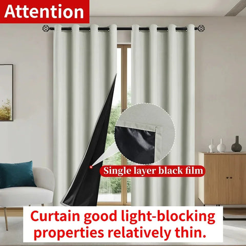 2pcs 100% Blackout Curtains, Thermal Insulated Window Drapes, Window Curtains for Bedroom Living Room, Home Decoration