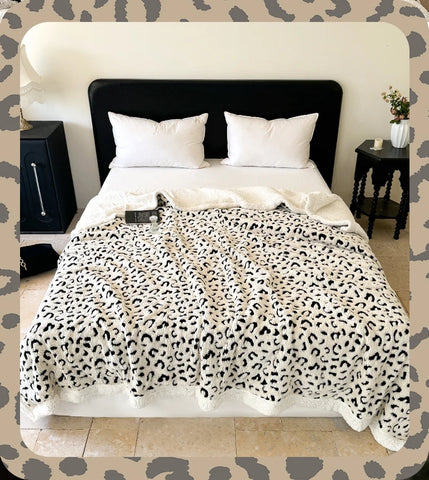 Double Layer Fleece Blanket Autumn Winter Thick Warm Office Nap Throw Blankets for Sofa Bed Single Double Soft Plush Comforter