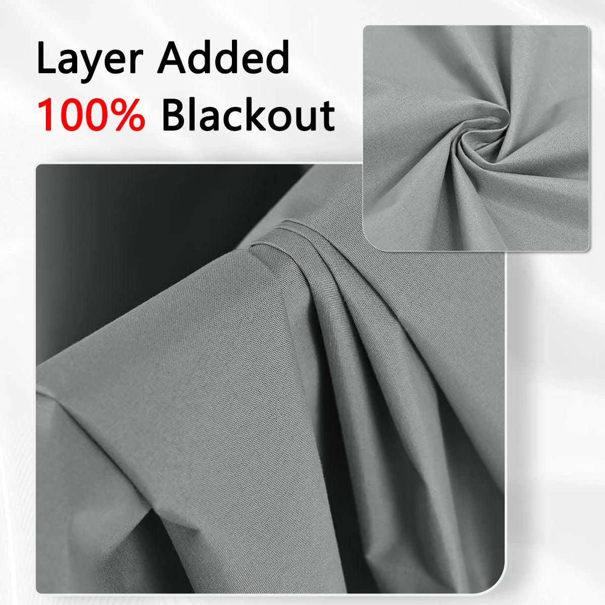 2pcs Modern 100% Blackout Curtain with Coated Lining, Solid Window Curains for Bedroom, Living Room, Dining Room, Home Decor