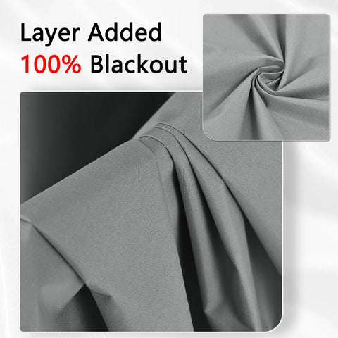 2pcs Modern 100% Blackout Curtain with Coated Lining, Solid Window Curains for Bedroom, Living Room, Dining Room, Home Decor