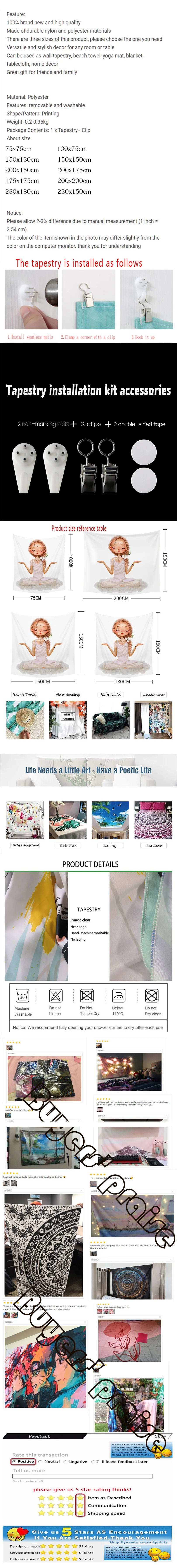 Ins Landscape Tapestry Wall Hanging Cloth 3D Printing   Bedroom Dorm Background Decorative