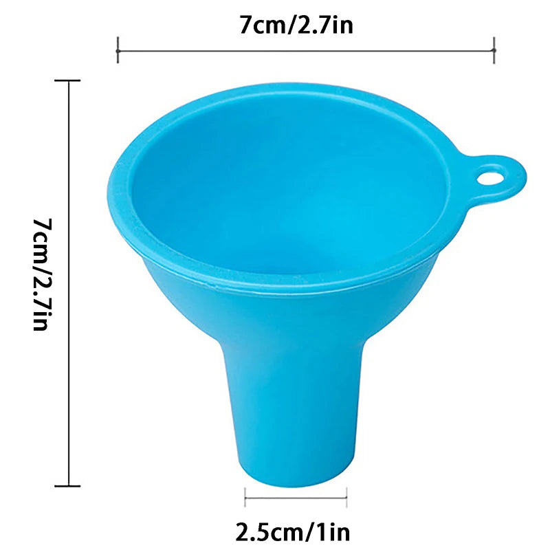 7CM Silicone Wide-Mouth Funnel Wide Mouth And Large Diameter Funnel Pour Oil Milk Powder Beans Dispense Funnel Kitchen Tool