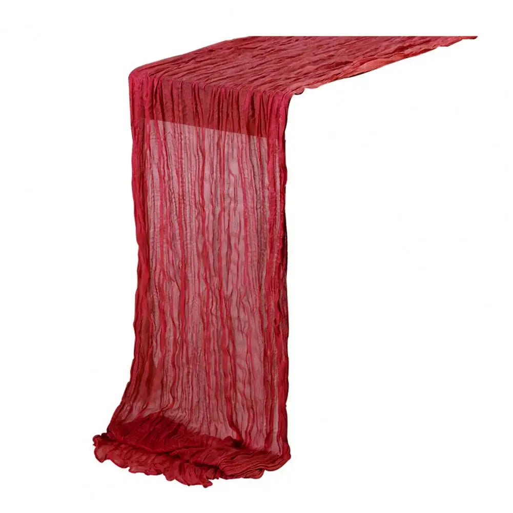 Gauze Table Runner Dinning Decoration 90*180CM Rustic Country Boho Beach Wedding Party Table Decor Christmas Table Runners