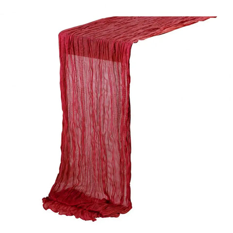 Gauze Table Runner Dinning Decoration 90*180CM Rustic Country Boho Beach Wedding Party Table Decor Christmas Table Runners