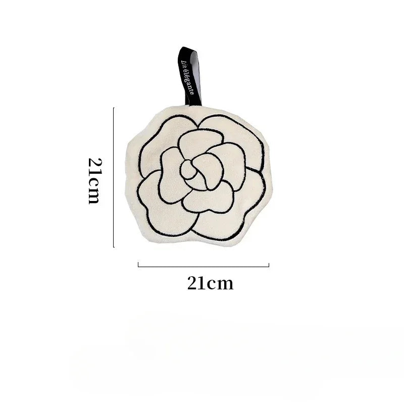 Hand Towel Soft and Skin-friendly Face Towel Hanging Double-layer Thickened Speed Dry Absorbent Hand Cloth for Kitchen Bathroom