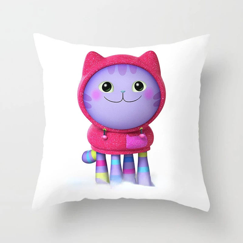 Kids Gabbys Dollhouse Gabby Cats Pillowcase 40x40cm 45x45cm  Decorative Pillows  60x60