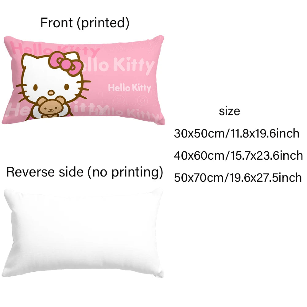 Sanrio Kuromi Pillowcase Cute Cartoon Kids Student Room Sleeping Pillowcase Sofa Cushion Cover Home Bedroom Room Decoration