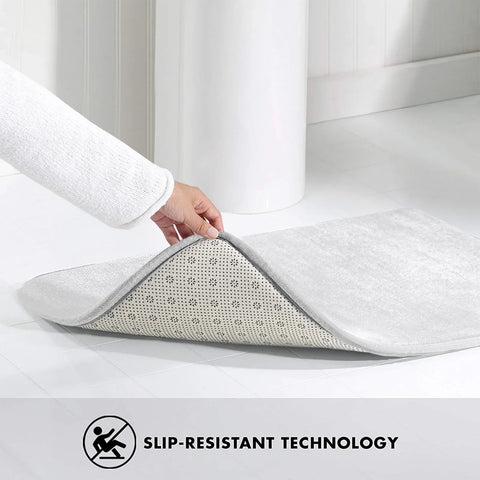 3pcs Set Floral and Heart Pattern Bath Mat Set | Polyester Bathroom Rugs with Soft Surface, Non-Slip, Spring Festival Decor, Inc