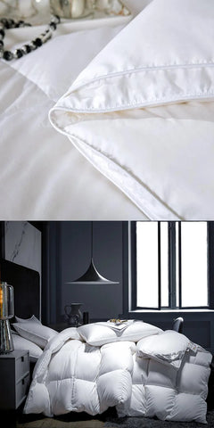 Winter Cotton Goose Down Quilt Five-Star Hotel Duvet Super Soft Fluffy Queen King Full Size Four Seasons Duvets Blanket 220x240